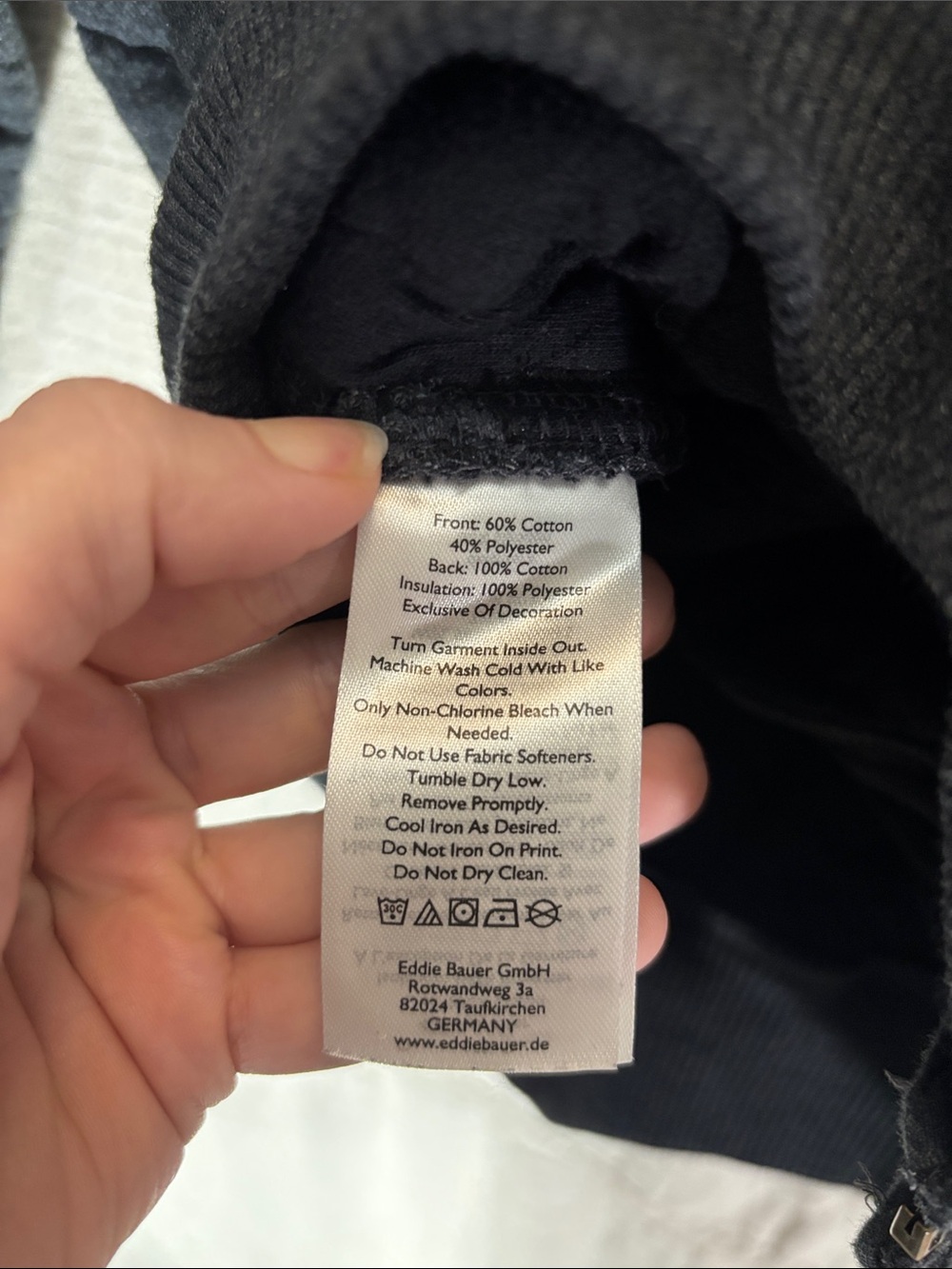 Eddie Bauer Diamond Quilted Full Zip-Up Hooded Jacket - Charcoal M EUC - Picture 3 of 7
